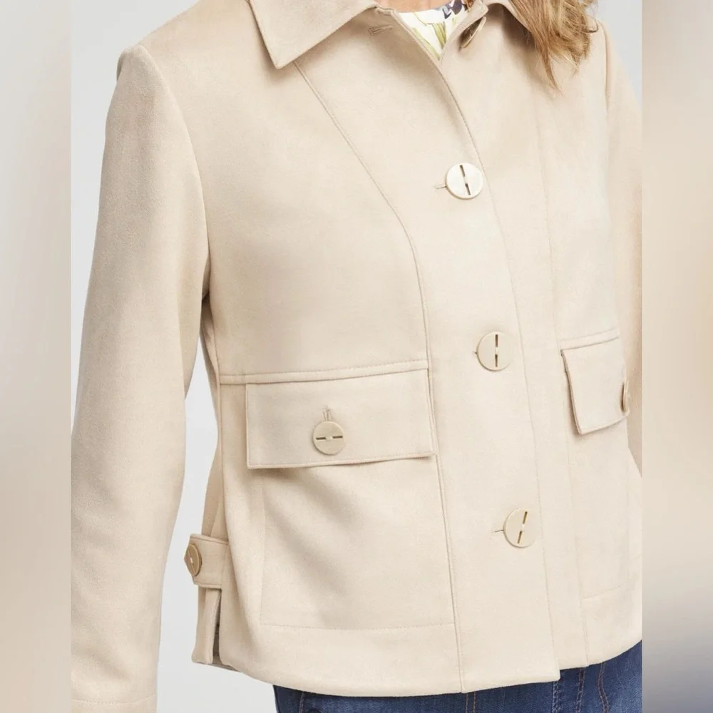 Chico Faux Suede Cropped Jacket
